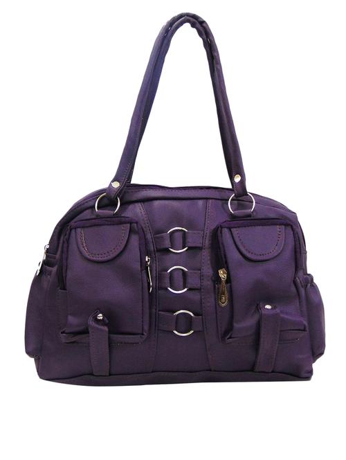 purple leatherette handbag - 11450665 - Very Small Image - 1