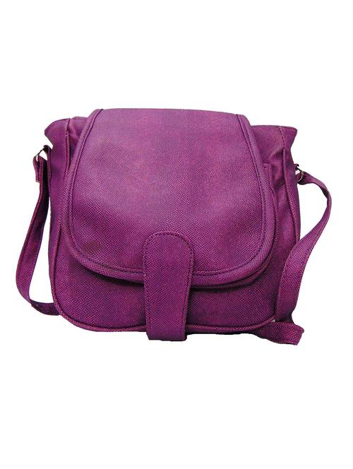 purple leatherette sling bag - 11450683 - Very Small Image - 1