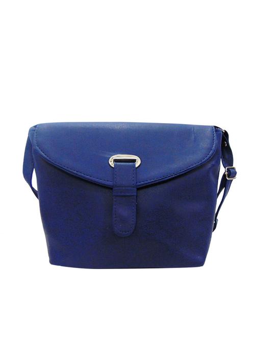 solid navy blue leatherette sling bag - 11450712 - Very Small Image - 1