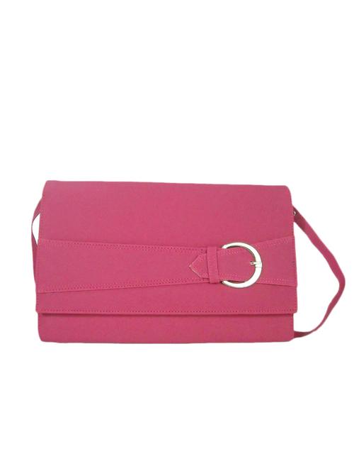 solid pink leatherette sling bag - 11450731 - Very Small Image - 1