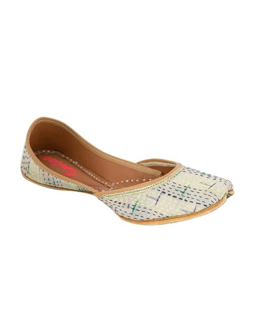 grey hand embroidered leather mojris - 11451768 - Very Small Image - 1