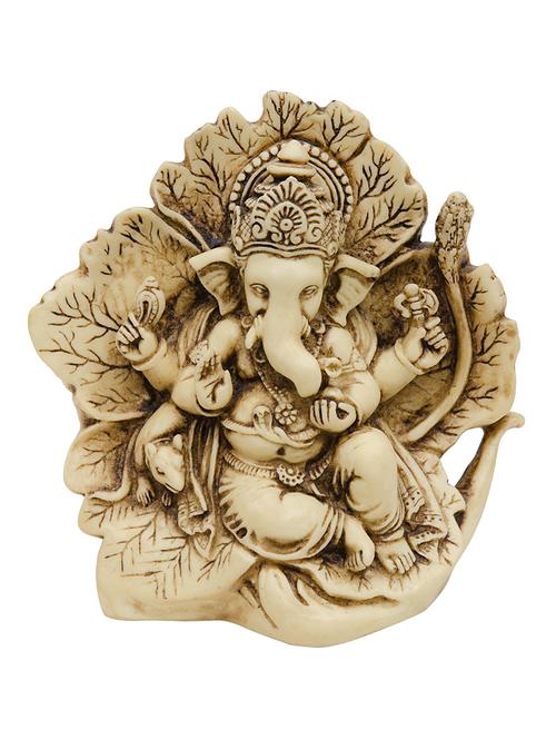 ganesh idol with bone finish of marble dust - 11454170 - Very Small Image - 1
