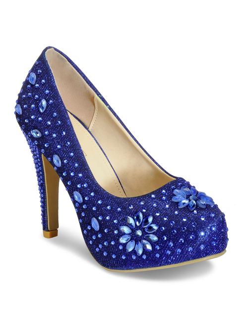 blue leatherette pump - 11454755 - Very Small Image - 1