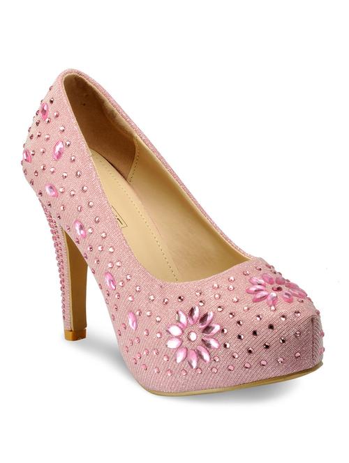 pink synthetic slip on pumps - 11454756 - Very Small Image - 1