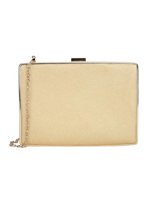 golden leatherette clutch - 11458900 - Very Small Image - 1