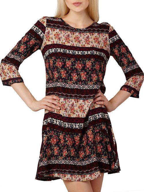 multicolored viscose shift dress - 11459167 - Very Small Image - 1