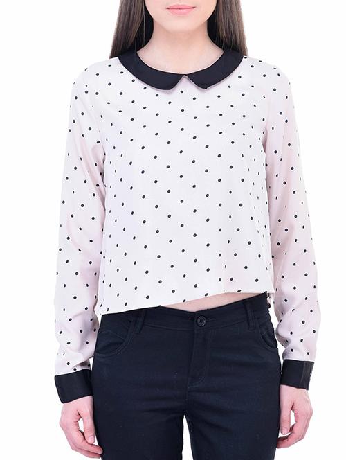 beige polyester regular top - 11459455 - Very Small Image - 1