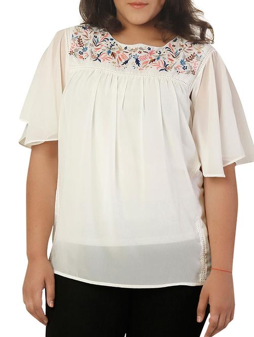 white polyester regular top - 11459487 - Very Small Image - 1