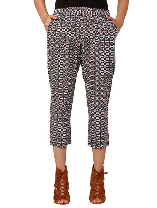multi colored viscose capri - 11459590 - Very Small Image - 1