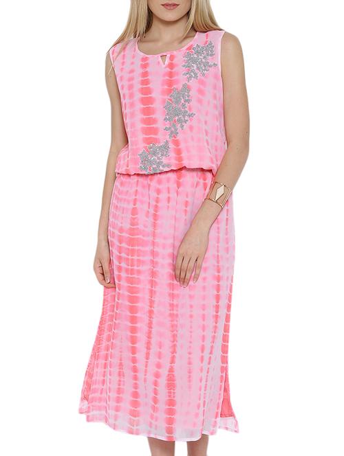 pink georgette dress - 11459895 - Very Small Image - 1