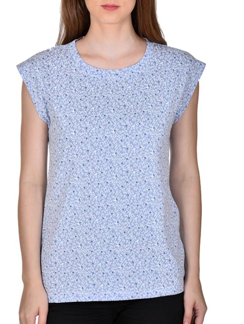light blue jersey cotton tee - 11460065 - Very Small Image - 1