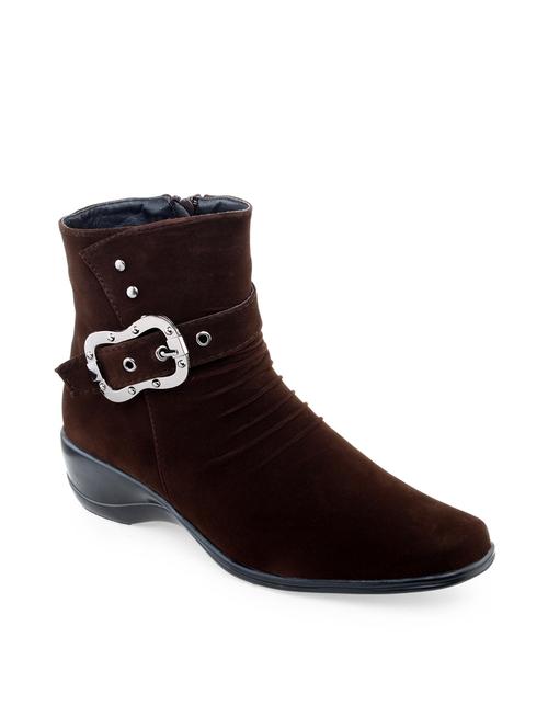 brown suede ankle boot - 11461449 - Very Small Image - 1
