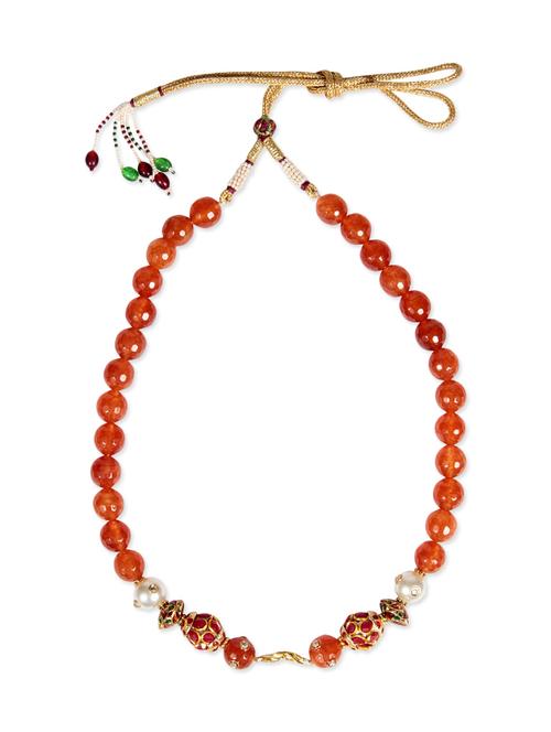 orange beaded short necklace - 11461927 - Very Small Image - 1