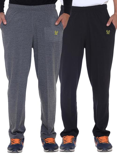 multi colored cotton ankle length track pant - 11462191 - Very Small Image - 1
