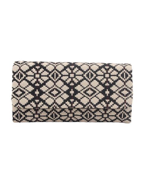 monochrome woven cotton clutch - 11462384 - Very Small Image - 1