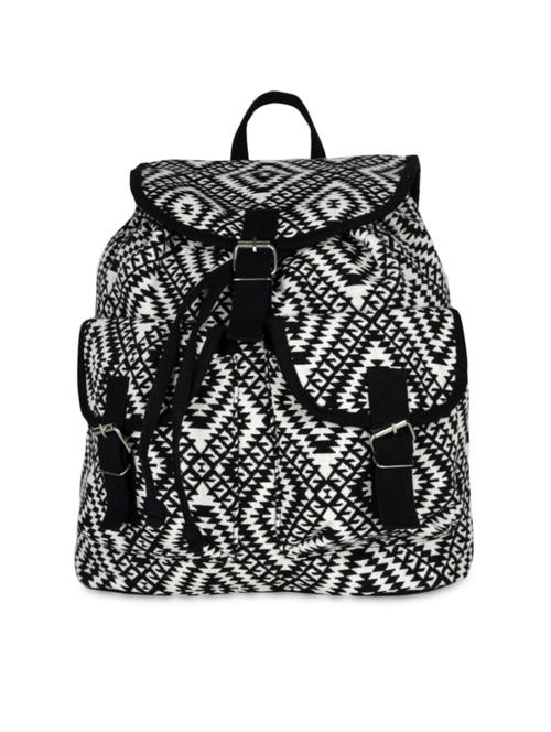 monochrome woven pattern cotton backpack - 1146240 - Very Small Image - 1