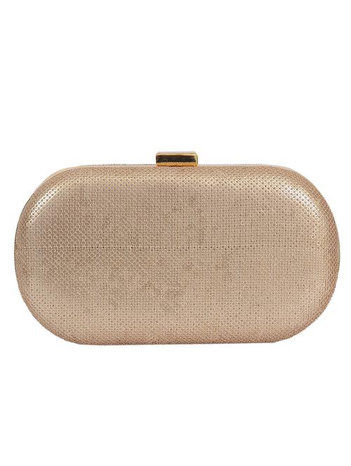 beige silk box clutch - 11462741 - Very Small Image - 1