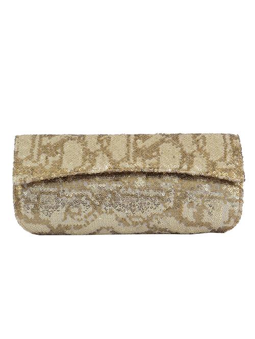golden suede clutch - 11462812 - Very Small Image - 1