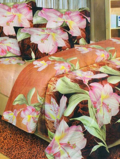floral printed 3d double bed sheet set - 11463568 - Very Small Image - 1