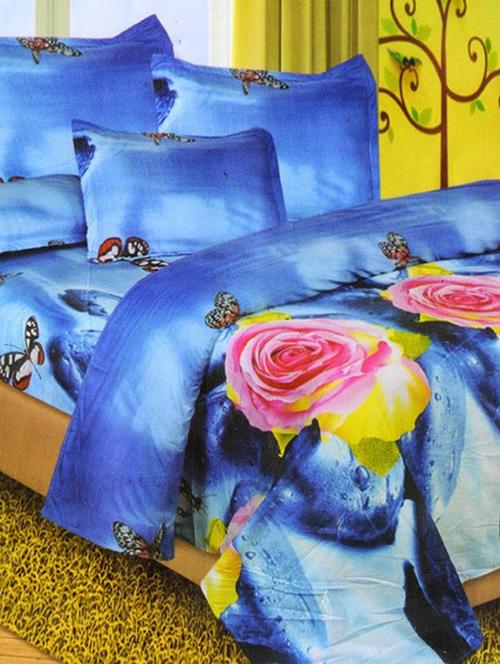 floral printed 3d double bed sheet set - 11463569 - Very Small Image - 1
