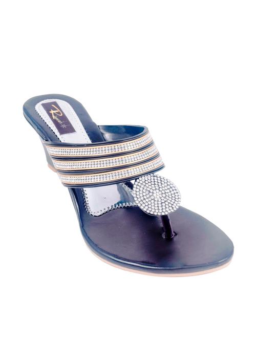 dark blue embellished wedge - 11465168 - Very Small Image - 1