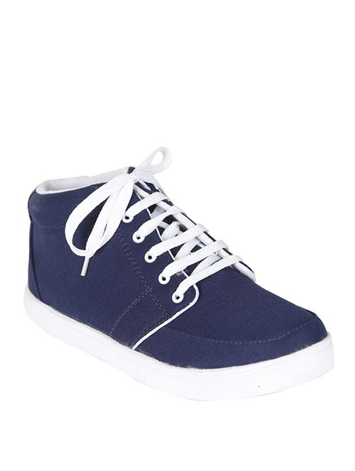 blue canvas lace up sneakers - 11468102 - Very Small Image - 1