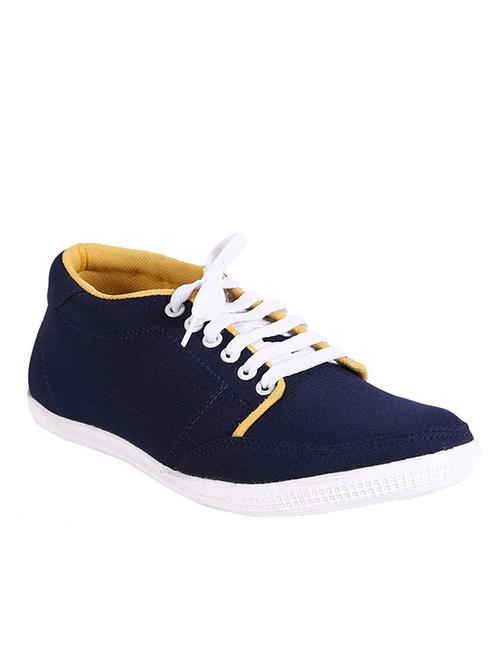 blue fabric lace up sneakers - 11468105 - Very Small Image - 1