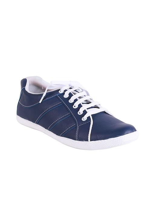 blue synthetic lace up sneakers - 11468162 - Very Small Image - 1