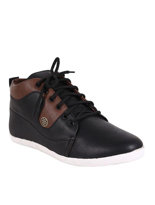 black synthetic lace up sneakers - 11468168 - Very Small Image - 1