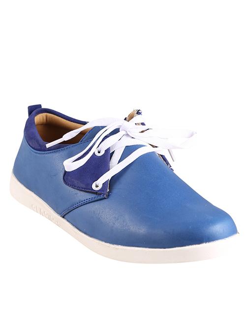 blue synthetic lace up sneakers - 11468179 - Very Small Image - 1
