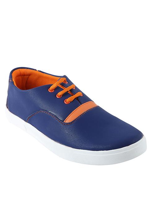 blue synthetic lace up sneakers - 11468189 - Very Small Image - 1