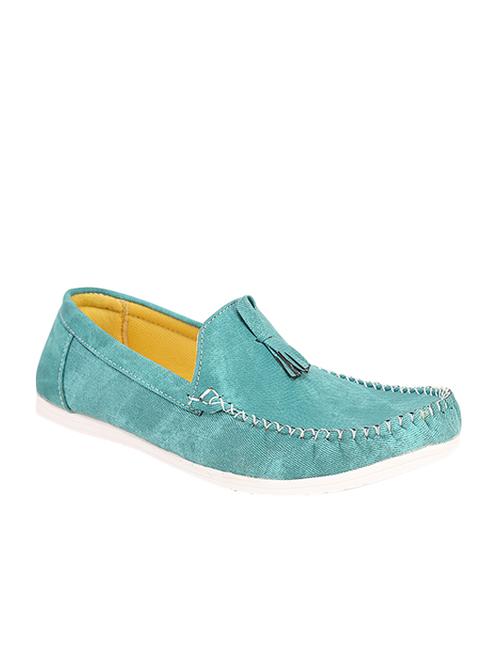 turquoise blue leatherette slip on loafer - 11468193 - Very Small Image - 1