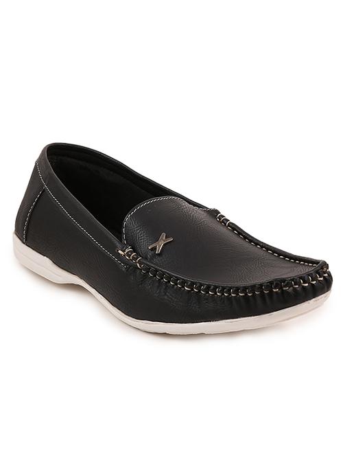 black synthetic slip on loafers - 11468210 - Very Small Image - 1
