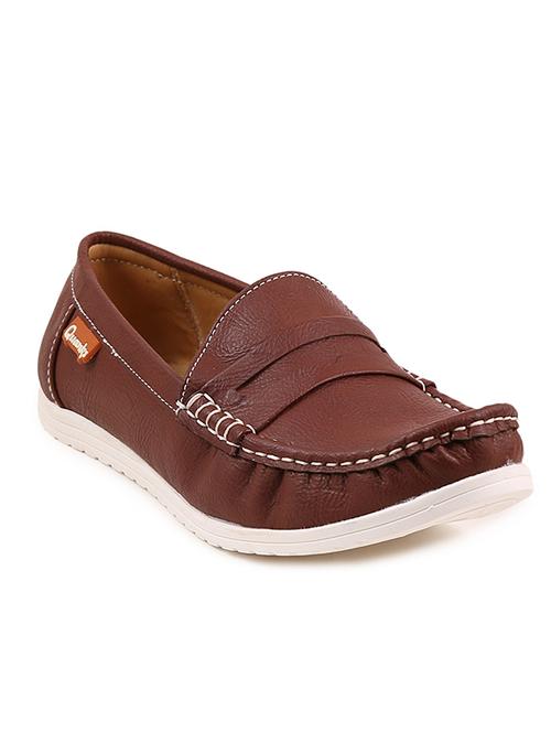 brown synthetic slip on loafers - 11468217 - Very Small Image - 1