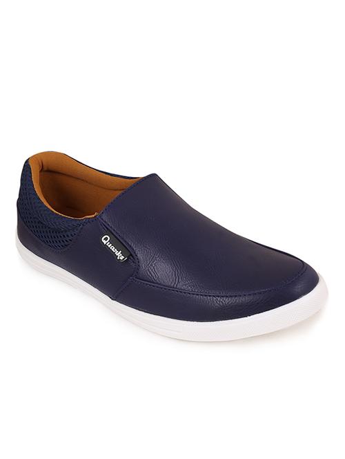 blue leatherette casual slipon - 11468240 - Very Small Image - 1