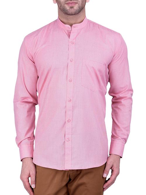 pink solid casual shirt - 11468373 - Very Small Image - 1