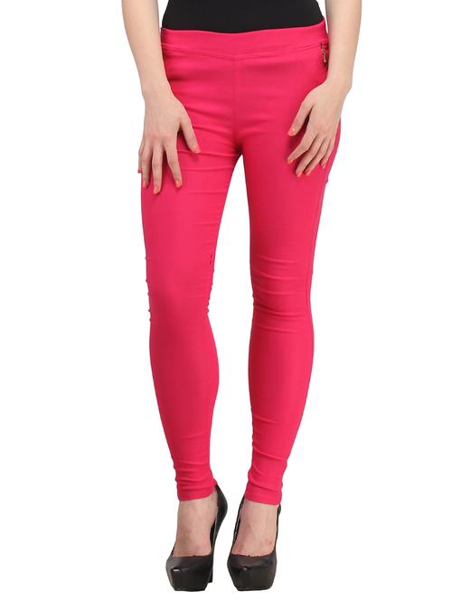 pink color, cotton jegging - 11468571 - Very Small Image - 1