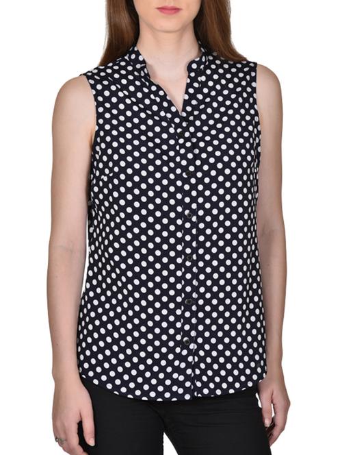 black color, georgette printed shirt - 11470937 - Very Small Image - 1
