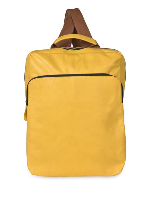 yellow pu backpack with brown straps - 1147098 - Very Small Image - 1
