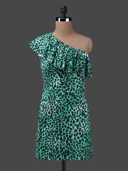 leopard print one shoulder dress - 1147315 - Very Small Image - 1