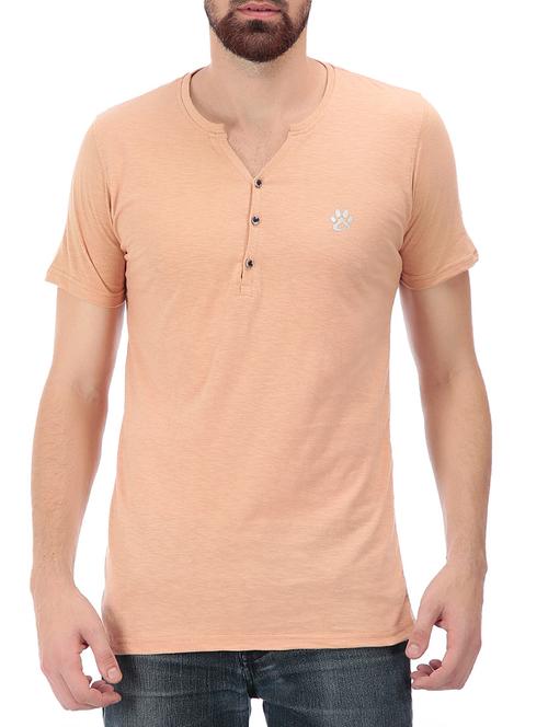 orange color, cotton t-shirt - 11477172 - Very Small Image - 1