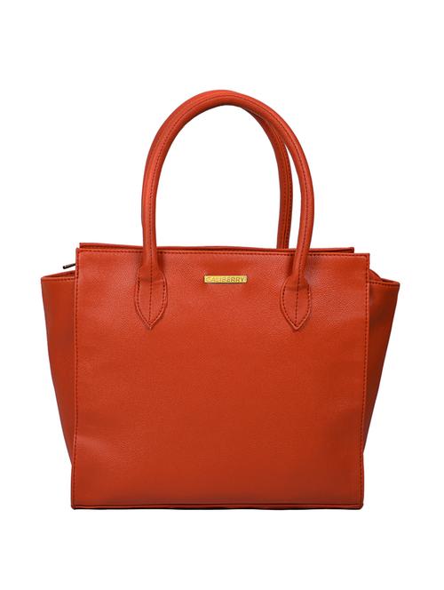 orange leatherette handbag - 11478020 - Very Small Image - 1