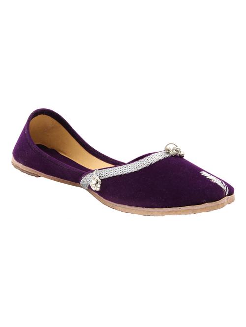 purple leather embellished mojaris - 11478730 - Very Small Image - 1
