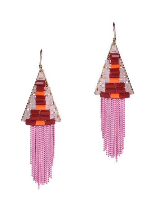 triangle shaped beaded earrings - 1147919 - Very Small Image - 1