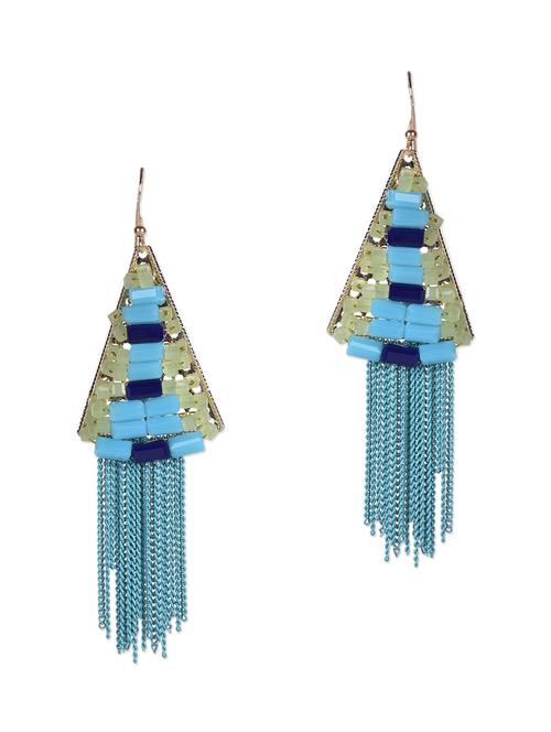 triangle shaped beaded earrings - 1147920 - Very Small Image - 1