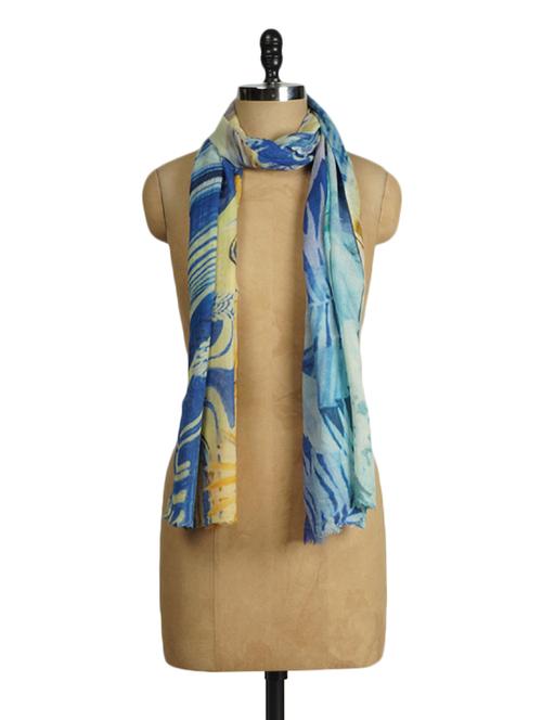 digital printed wool blend scarf - 1148050 - Very Small Image - 1