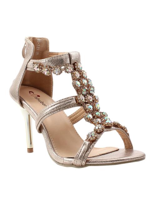 golden leatherette stiletto - 11482833 - Very Small Image - 1