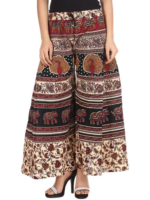 multicoloured printed cotton palazzo - 11483719 - Very Small Image - 1