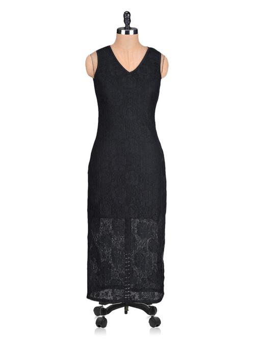 black plain long dress - 1149443 - Very Small Image - 1