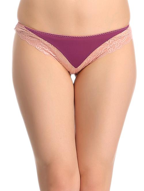 purple nylon bikini panty - 11497345 - Very Small Image - 1
